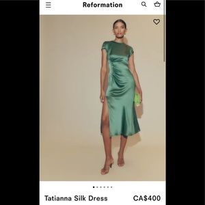 Reformation Tatianna silk dress NWT
